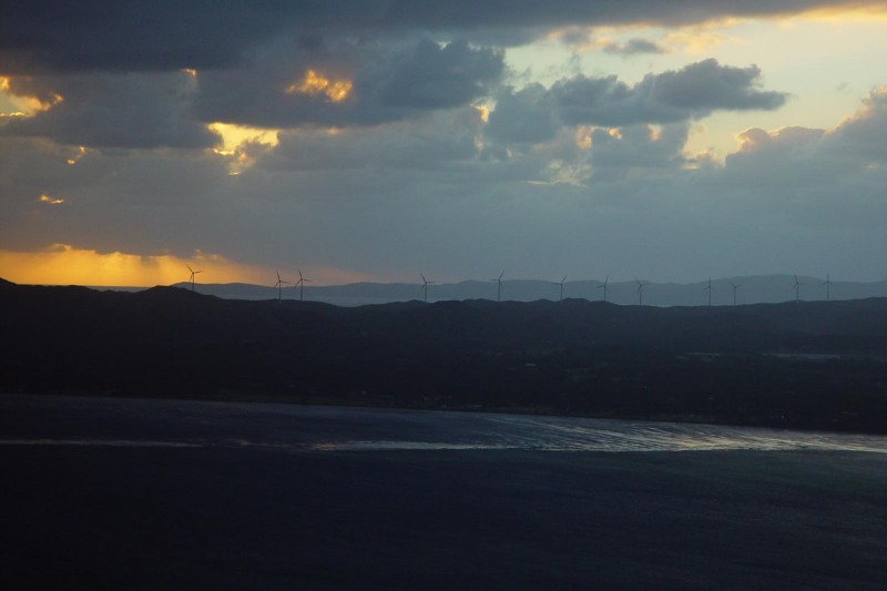 Albany wind-farm against the sunset, Western Australia